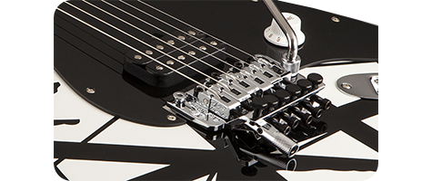 EVH Striped Series White with Black Stripes