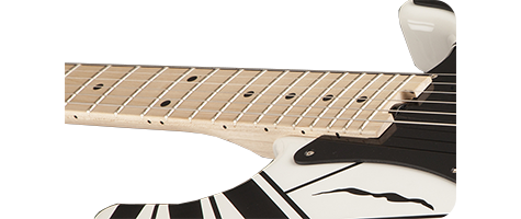EVH Striped Series White with Black Stripes