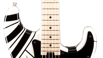 EVH Striped Series White with Black Stripes