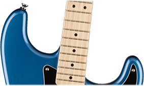 Squier Affinity Stratocaster, Maple Fingerboard, Black Pickguard, Lake Placid Blue