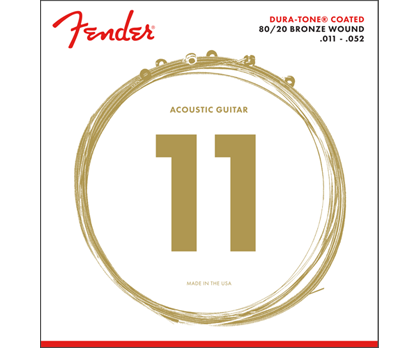 Fender 80/20 DURA-TONE® COATED ACOUSTIC GUITAR STRINGS