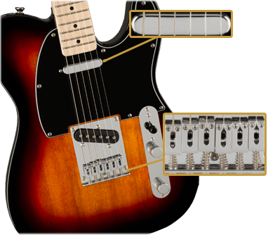 Squier Affinity Telecaster, Maple Fingerboard, Black Pickguard, 3-Color Sunburste