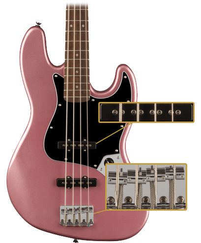 Squier Affinity Series Jazz Bass Burgundy Mist