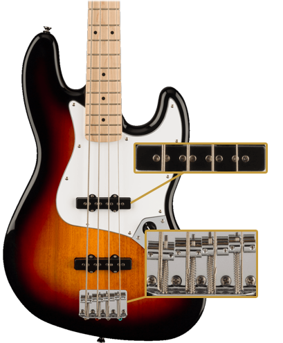 Squier Affinity Series Jazz Bass 3-Color Sunburst
