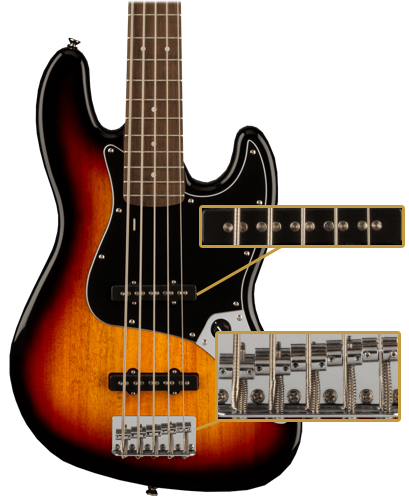Squier Affinity Series Jazz Bass V 3-Color Sunburst