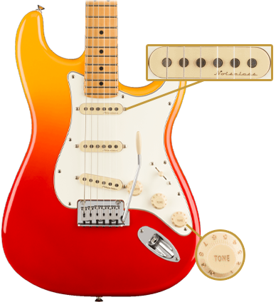 Fender Player Plus Stratocaster® , Maple Fingerboard, Tequila Sunrise