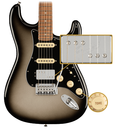 Fender Player Plus Stratocaster® HSS, Pau Ferro Fingerboard, Silverburst