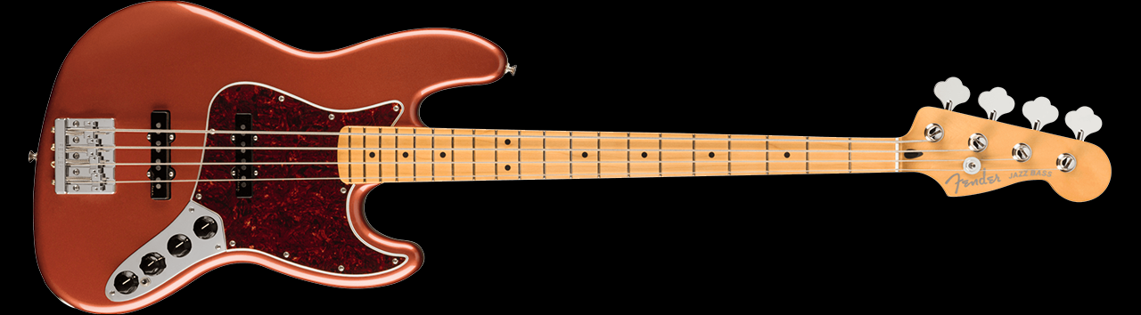 Player Plus Jazz Bass (Aged Candy Apple Red)