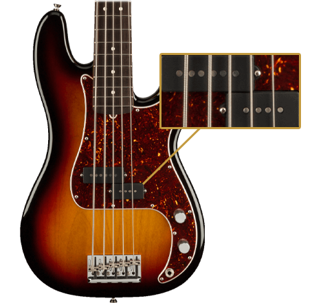 American Professional II Precision Bass V (3-Colour Sunburst)