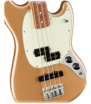 Player Mustang Bass PJ Firemist Gold