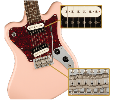 Squier Paranormal Super-Sonic Shell Pink