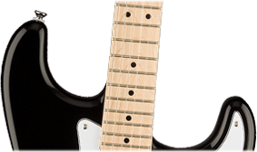 Squier Affinity Stratocaster, Maple Fingerboard, White Pickguard, Black