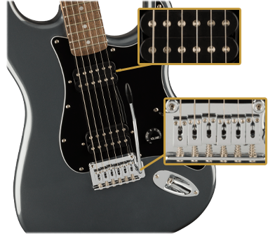 Squier Affinity Series Stratocaster HH Charcoal Frost Metallic