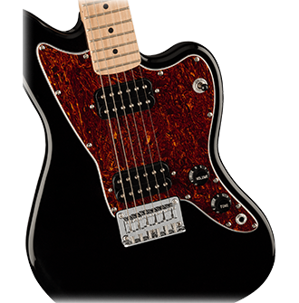 Squier Mini Jazzmaster HH (Black w/Tortoiseshell Pickguard)