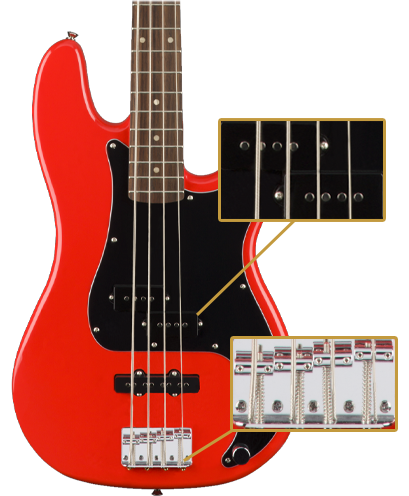 Squier Affinity Series Precision Bass PJ Race Red