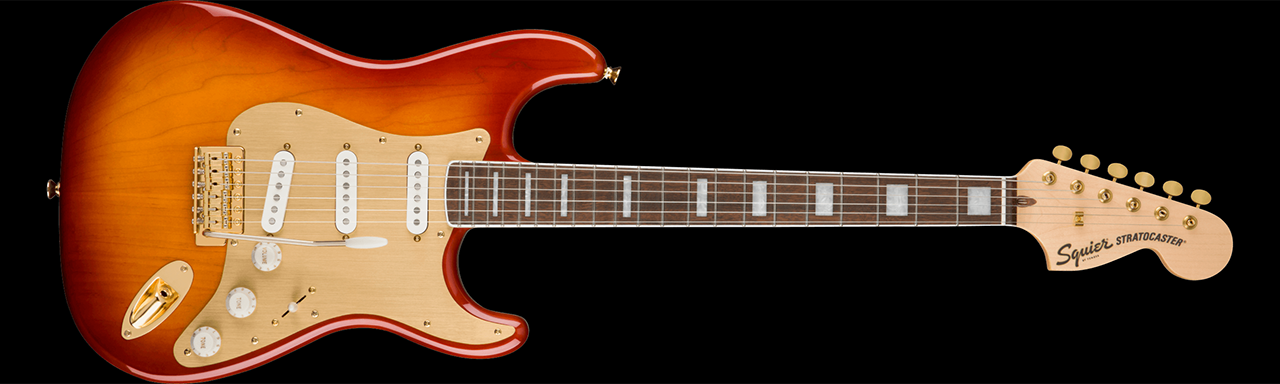 Squier 40th Anniversary Stratocaster Gold Edition (Sienna Sunburst)