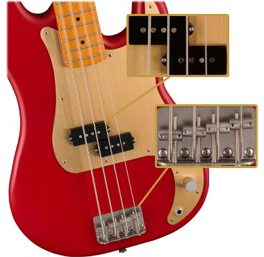 Squier 40th Anniversary Precision Bass Vintage Edition (Satin Dakota Red)