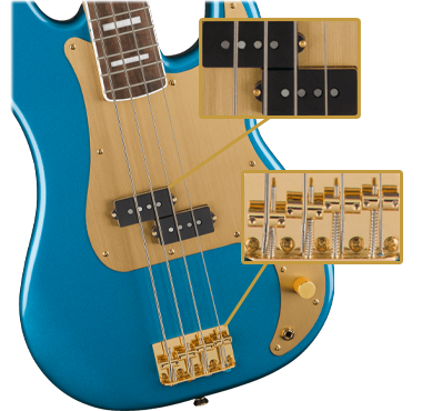 Squier 40th Anniversary Precision Bass Gold Edition (Lake Placid Blue)