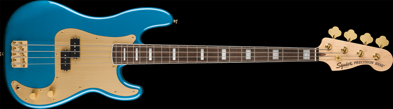 Squier 40th Anniversary Precision Bass Gold Edition (Lake Placid Blue)