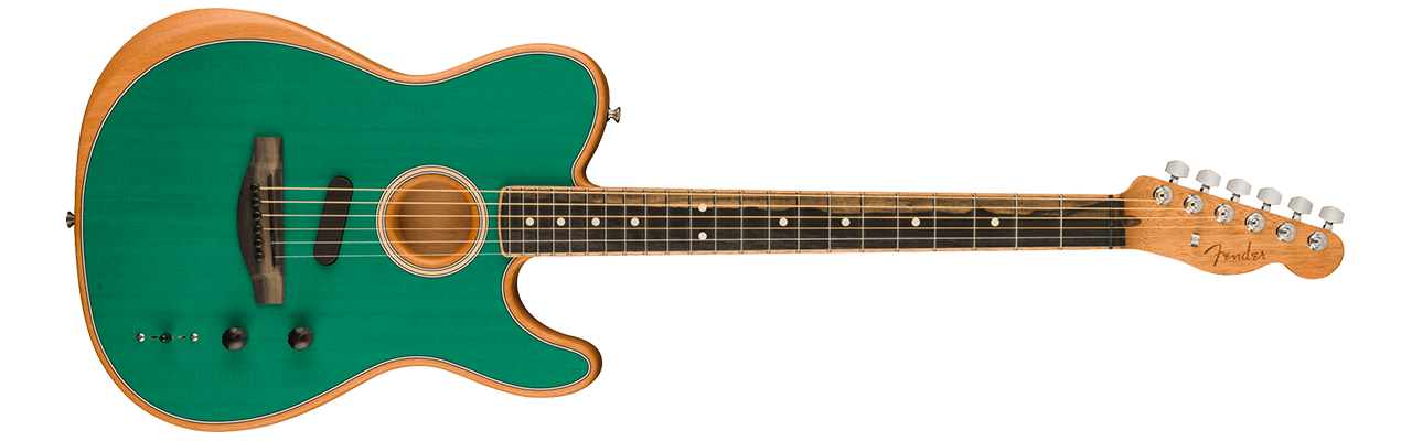 DE American Acoustasonic Telecaster (Aqua Teal)