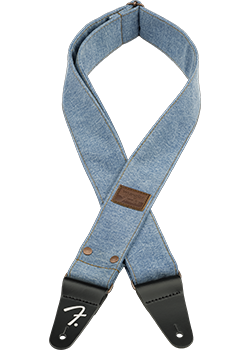 Fender x Wrangler Riveted Denim Strap Light Indigo