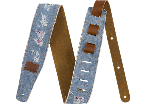 Fender x Wrangler Ripped Denim Strap Washed Indigo