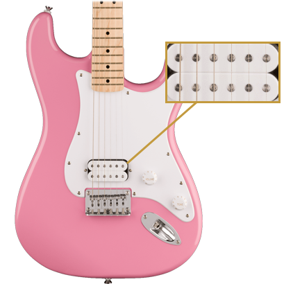 Squier Sonic Stratocaster HT H Flash Pink