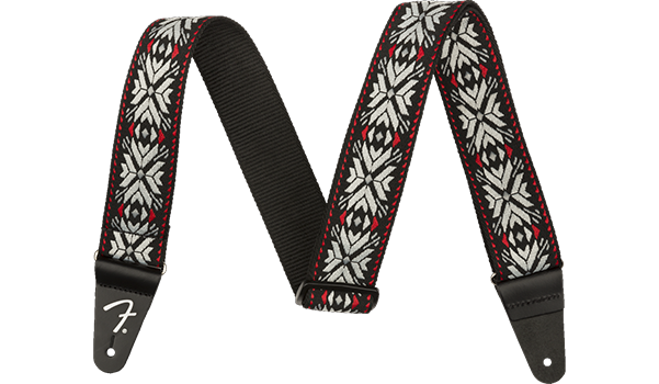 Fender 2 Inch Pasadena Woven Strap Red Snowflake