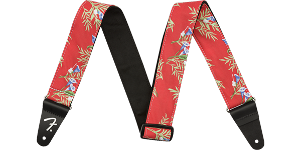 Fender Hawaiian Strap Red Floral