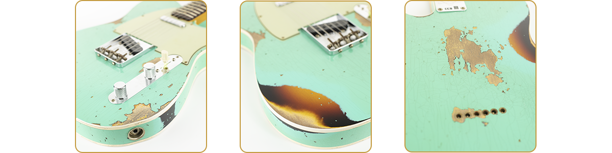 Fender Custom Shop LTD Edition '60 Telecaster Custom Heavy Relic, Aged Seafoam Green Over 3 Colour Sunburst