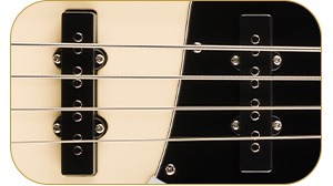 Squier
Affinity Series™ Active Jazz Bass® V, Maple Fingerboard, Black Pickguard Mystic Sea Foam Green