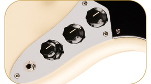 Squier
Affinity Series™ Active Jazz Bass® V, Maple Fingerboard, Black Pickguard Mystic Sea Foam Green