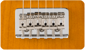 6-SADDLE STRING-THROUGH-BODY TELE BRIDGE WITH BLOCK STEEL SADDLES
