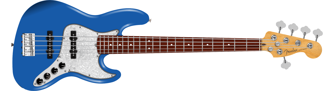 Fender Player II Modified Active Jazz Bass V Electric Blue