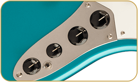 Squier Classic Vibe™ Active '70s Jazz Bass®, Maple Fingerboard, Black Pickguard, Ocean Turquoise