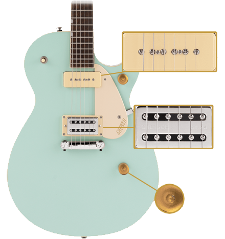 Gretsch G2215-P90 Streamliner Junior Jet™ Club (Mint Metallic)