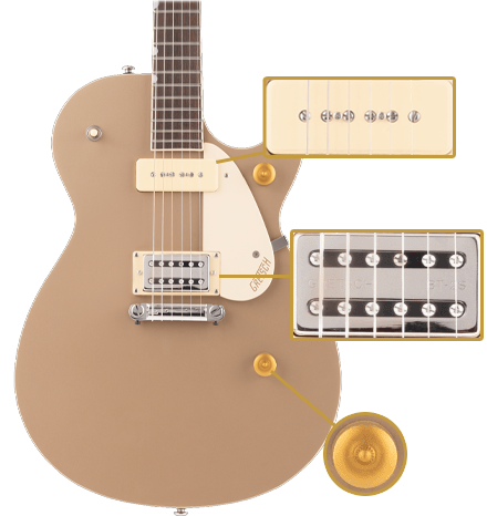 Gretsch G2215-P90 Streamliner Junior Jet™ Club (Sahara Metallic)