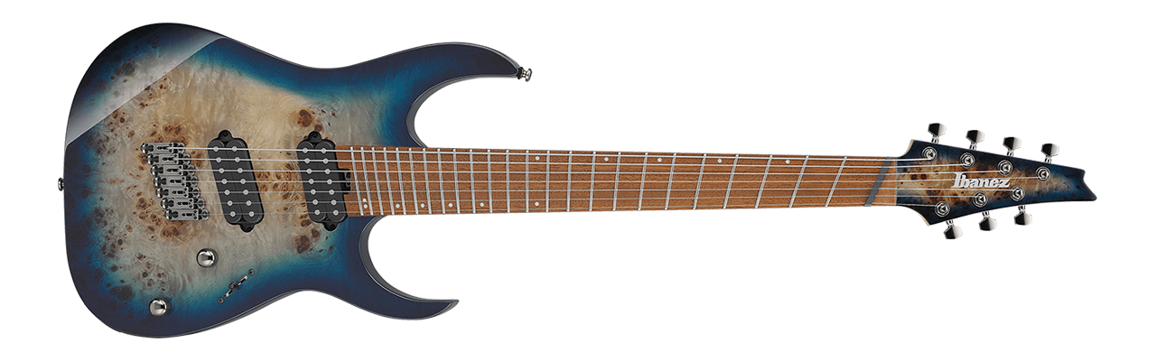 Ibanez RGMS7PB Nebula Green Burst