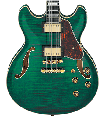 Ibanez Artcore Expressionist Series AS93FM Transparent Moss Green