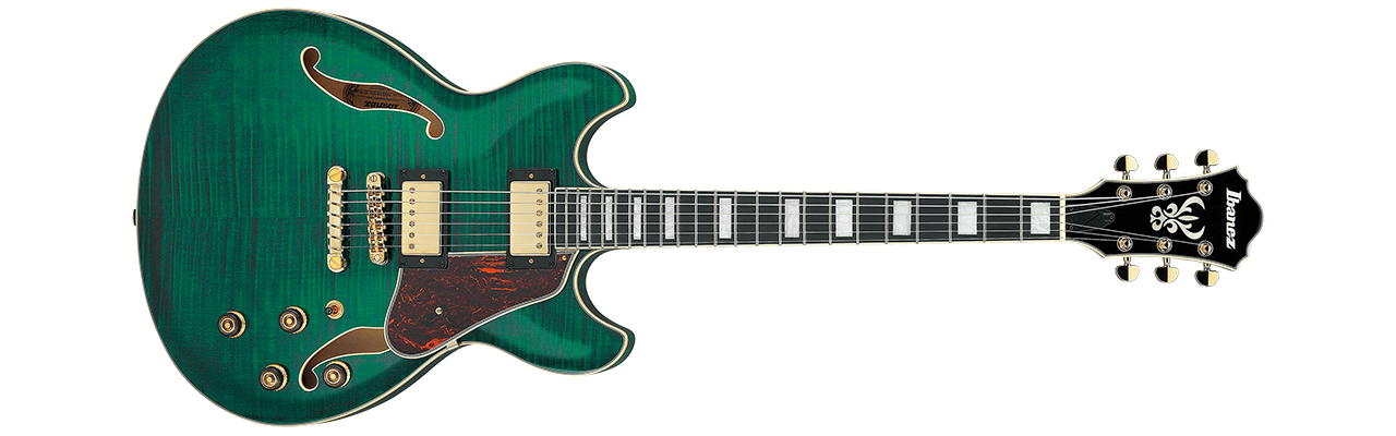 Ibanez Artcore Expressionist Series AS93FM Transparent Moss Green