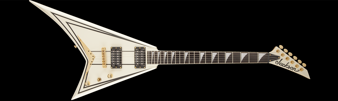 Jackson Pro Series Rhoads RRT-3 Ivory With Black Pinstripes