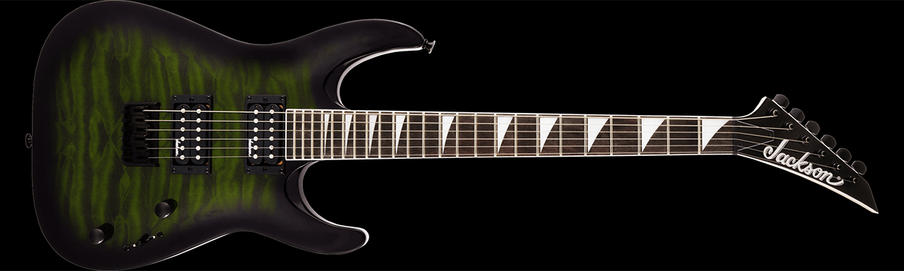 Jackson JS Series Dinky Arch Top JS32Q DKA HT Transparent Green Burst