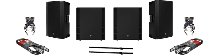 mackie thump 15a powered speaker bundle