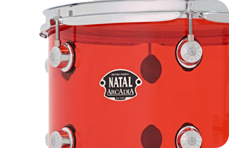Natal Arcadia 3 Piece Shell Pack Transparent Red