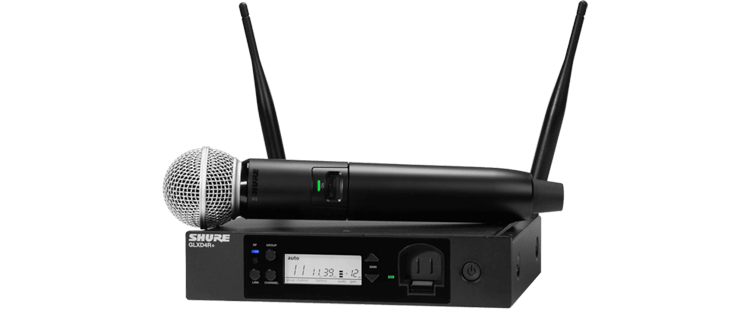 Shure -GLXD24R+UK/SM58-Z4- Digital Wireless Rack System with SM58® Vocal Microphone