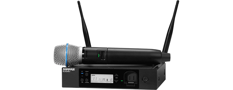 Shure GLXD24R+/B87A Digital Wireless Rack System with BETA 87A Vocal Microphone