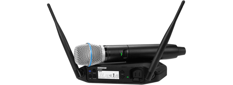 Shure GLXD24+/B87A Digital Wireless Handheld System with BETA®87A Vocal Microphone