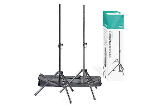 Stagg - SPSQ10 Speaker Stands + Carry Bag (Pair)