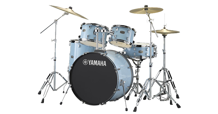 Yamaha Rydeen Gloss Pale Blue 22 Shell Pack Hardware and Cymbals