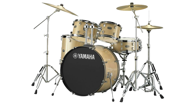 Yamaha Rydeen Chapagne Glitter 22 Shell Pack Hardware and Cymbals